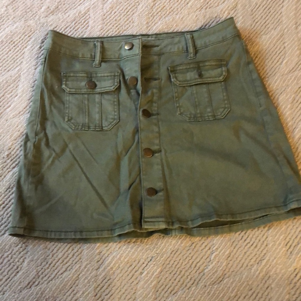 Altar’d State Green Cargo mini Skirt